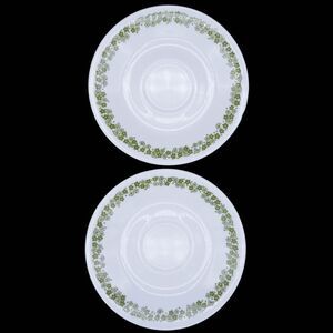 Vintage Corelle Spring Blossom 6-1/4" Saucer Plates Set of Two (No Cups) Crazy D